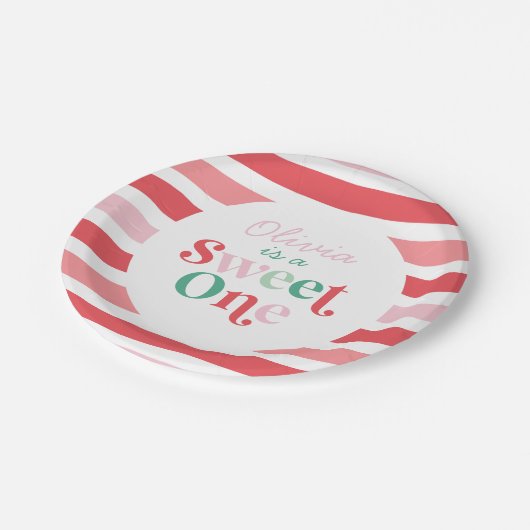 Assiettes En Carton Christmas Candy Sweet Un premier anniversaire (Angle)