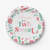 Assiettes En Carton Christmas Candy Two Sweet 2e anniversaire (Devant)