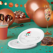 Assiettes En Carton Christmas Cat