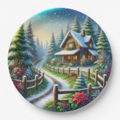 Assiettes En Carton Christmas Collage (Devant)