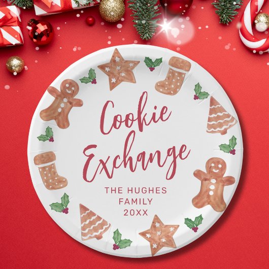 Assiettes En Carton Christmas Cookie Exchange Party