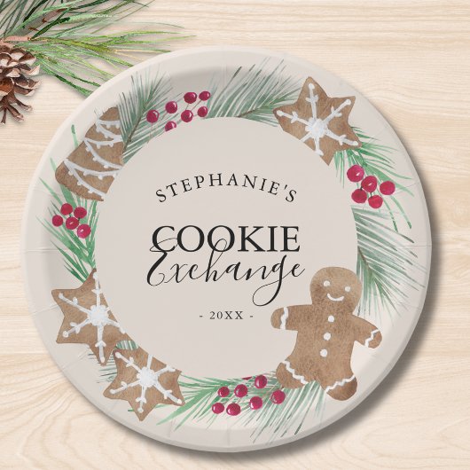 Assiettes En Carton Christmas Cookie Exchange Party