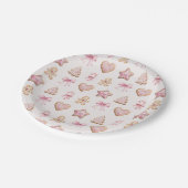 Assiettes En Carton Christmas Cookie Pattern Baby Shower (Angle)