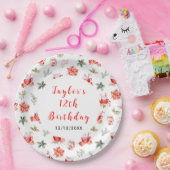 Assiettes En Carton Christmas Cookies and Cocoa Birthday Party Red (Fête)