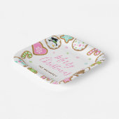Assiettes En Carton Christmas Cookies Merry Christmas Pink and Green (Angulaire)