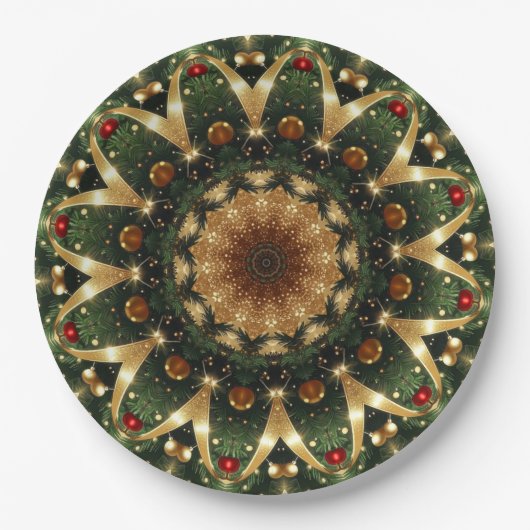 Assiettes En Carton Christmas Decorative Holiday Paper Plate (Devant)