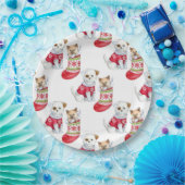 Assiettes En Carton Christmas Dog & Cat (Fête)