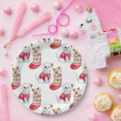 Assiettes En Carton Christmas Dog & Cat (Fête)