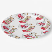 Assiettes En Carton Christmas Dog & Cat (Angle)