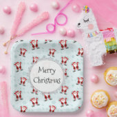 Assiettes En Carton Christmas Elements Santa Claus (Fête)