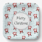 Assiettes En Carton Christmas Elements Santa Claus (Recto)