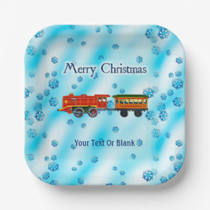 Assiettes En Carton Christmas Express - Joyeux Noël