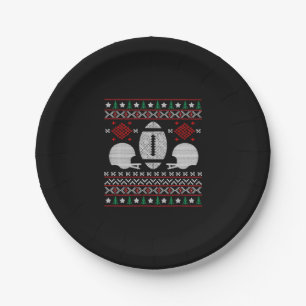 ASSIETTES EN CARTON CHRISTMAS FOOTBALL
