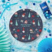 Assiettes En Carton Christmas Fun Custom Name and Date (Fête)