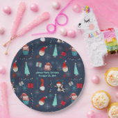 Assiettes En Carton Christmas Fun Custom Name and Date (Fête)