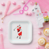 Assiettes En Carton Christmas Golf Party (Fête)