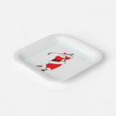 Assiettes En Carton Christmas Golf Party (Angulaire)