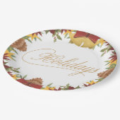 Assiettes En Carton Christmas Holiday Paper Plates – Festive Dinner (Angle)