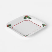 Assiettes En Carton Christmas Holly (Angulaire)