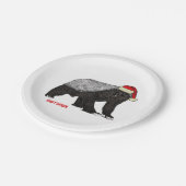 Assiettes En Carton Christmas Honey Badger (Angle)