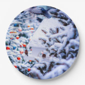 Assiettes En Carton Christmas Idyll attrayant (Devant)