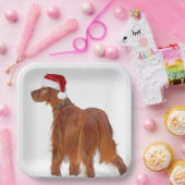 Assiettes En Carton Christmas Irish Setter (Fête)
