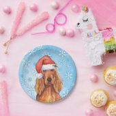 Assiettes En Carton Christmas Irish Setter (Fête)