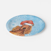 Assiettes En Carton Christmas Irish Setter (Angle)
