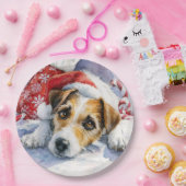 Assiettes En Carton Christmas Jack Russell Paper Plate (Fête)