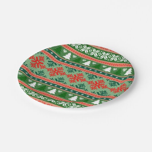 Assiettes En Carton Christmas Knitting Pattern (Angle)