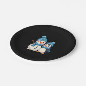 Assiettes En Carton Christmas Merry Christmas For Gift Penguin Snowman (Angle)
