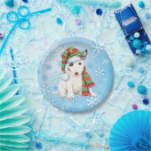 Assiettes En Carton Christmas Mini Bull Terrier (Fête)