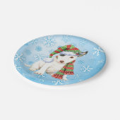 Assiettes En Carton Christmas Mini Bull Terrier (Angle)