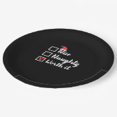 Assiettes En Carton Christmas Nice Naughty Worth It Funny  (Angle)