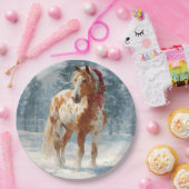 Assiettes En Carton Christmas Paper Plate / Beautiful Appalossa Horse  (Fête)