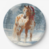 Assiettes En Carton Christmas Paper Plate / Beautiful Appalossa Horse  (Devant)