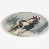 Assiettes En Carton Christmas Paper Plate / Beautiful Paint Horse  (Angle)