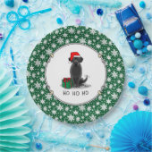 Assiettes En Carton Christmas Père Noël Black Labrador Retriever Cute (Fête)