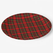 Assiettes En Carton Christmas Plaid Plate (Angle)