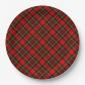 Assiettes En Carton Christmas Plaid Plate (Devant)