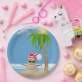 Assiettes En Carton Christmas Sand Man (Fête)