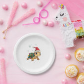 Assiettes En Carton Christmas Sea Turtle Santa Xmas Men Women Boys Gir (Fête)