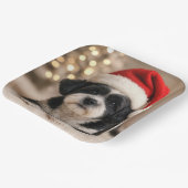 Assiettes En Carton Christmas Shih Tzu Dog With Santa Hat (Angulaire)