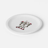 Assiettes En Carton Christmas Skeleton Santa Dancing Lights (1) (Angle)