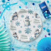 Assiettes En Carton Christmas Snowman (Fête)