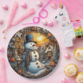 Assiettes En Carton Christmas Snowman Holiday (Fête)