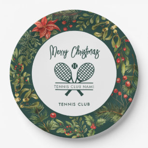 Assiettes En Carton Christmas Tennis Club Nom Vacances botaniques