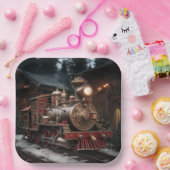 Assiettes En Carton Christmas Train (Fête)
