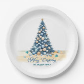 Assiettes En Carton Christmas Tree Beach Merry Christmas (Devant)