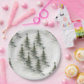 Assiettes En Carton Christmas trees in the Woods (Fête)